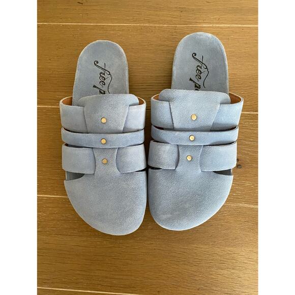 Free People Shoes - NEW Free people Sunday season mules 36 blue